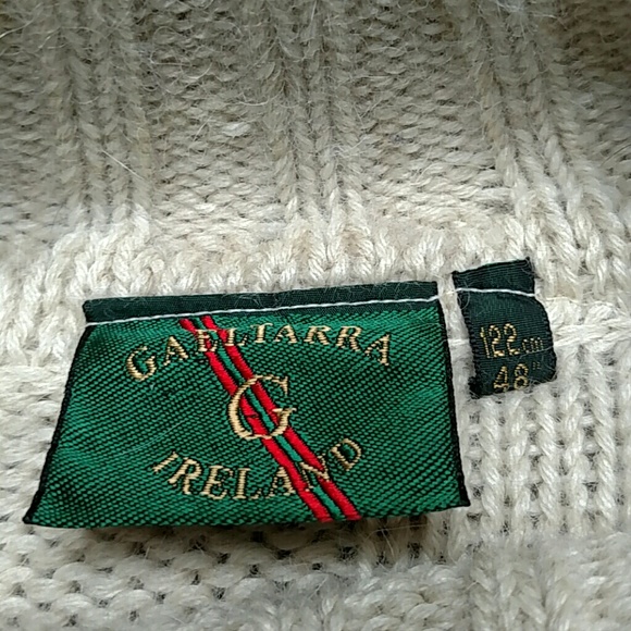 Gaeltarra Ireland Aplaca Wool Cream Ribbed Sweater - Picture 5 of 8